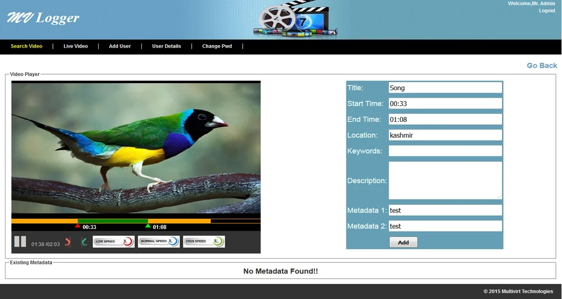IP Video Logger Browser App
