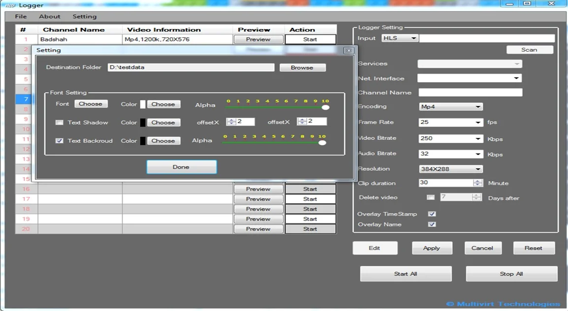 IP Video Logger Windows App