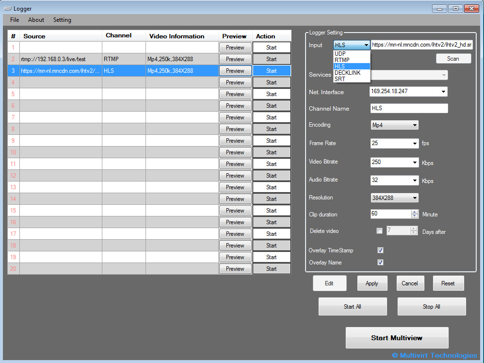 IP Video Logger Windows App